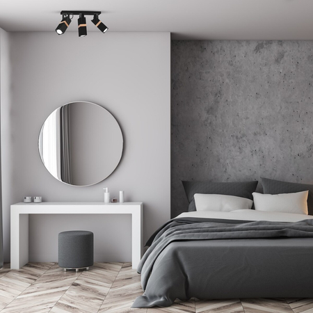 Milagro Lampa sufitowa VIDAR BLACK 3xGU10 MLP5402 CZARNY