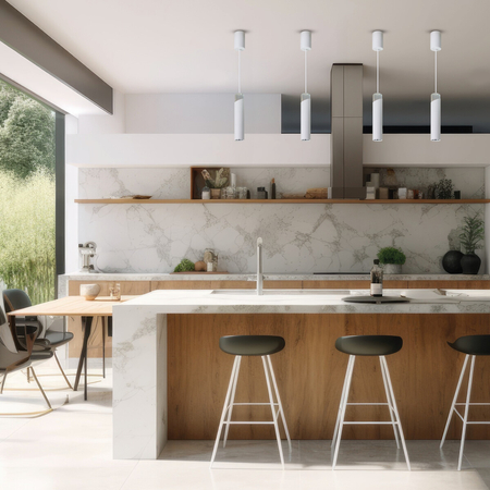 Milagro NEO WHITE CHROME LAMPA WISZĄCA 1xGU10 ML0291 BIAŁY + CHROM