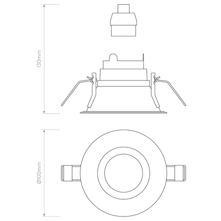 Spot Astro Minima Slimline Round Fixed Fire-Rated IP65 1249034 Matowy Biały