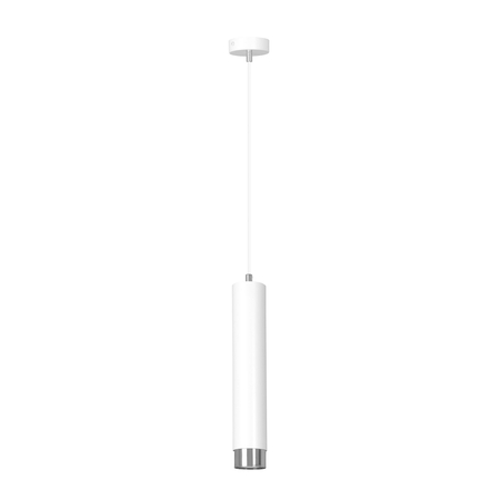 Lampa wisząca KIBO 1 WH/CHROME Emibig 641/1 biały/chrom