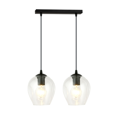 Lampa wisząca ISTAR 2 BL TRANSPARENT Emibig 679/2 czarny