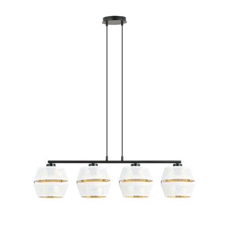 Lampa wisząca MALIA 4 Emibig 1184/4 biały/czarny
