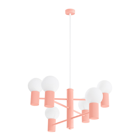 Sollux Lighting Żyrandol HALO 6 brzoskwiniowy SL.1838