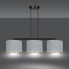 Lampa wisząca HILDE 3 BL GRAY Emibig 1050/3 czarny/chrom