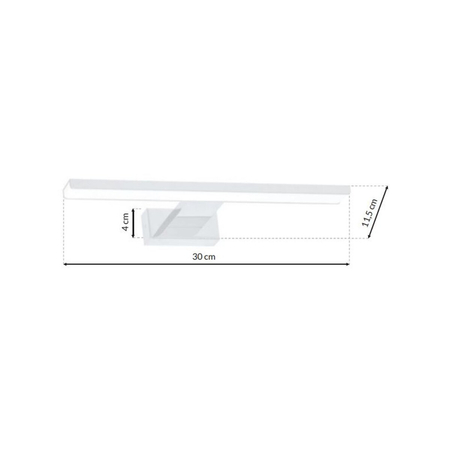 Milagro Kinkiet Shine 30cm 7W LED Biały ML3873 BIAŁY