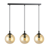 Lampa wisząca COSMO 3 BL MIODOWY Emibig 713/3 czarny/złoty