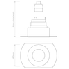 Spot Astro Trimless Slimline Round Fixed Fire-Rated IP65 1248017 Matowy Biały