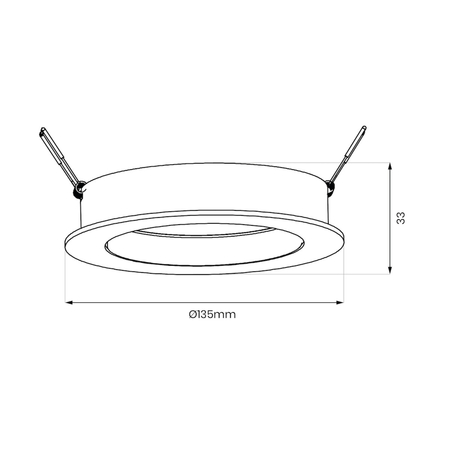 Milagro Oprawa podtynkowa Redondo Czarny 1xAR111 GU10 ML1076 CZARNY