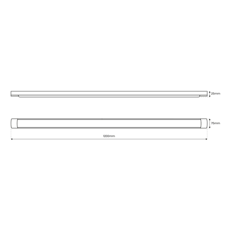 Eko-Light Listwa LED Batten 36W 120cm 4000K - Czarny ML0750 CZARNY