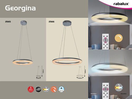 Lampa wisząca Rabalux Georgina 2566 chrom