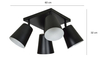 Lampa wisząca PRISM 4 BLACK / WHITE Emibig 385/4 biały/czarny