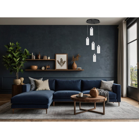 Lampa wisząca Luces Exclusivas LE44218 czarny, srebrny i odcienie srebra