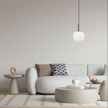 Lampa wisząca Italux Penzi PND-31981-1S-SC-WH Srebrny