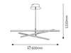 Lampa wisząca Rabalux Meredith 2480 chrom