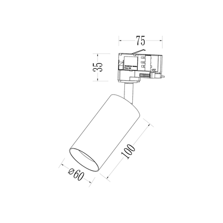 Milagro Track Spot Pipe Biały 1xGU10 3-obwodowy ML2061 BIAŁY