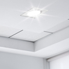 Eko-Light Oczko sufitowe szklane KWADRATOWE. Kolor: BIAŁY EKOS208 BIAŁY