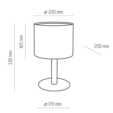 Lampa stołowa DEVA TK Lighting 5217 biały