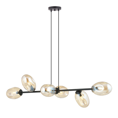 Lampa wisząca PANDORA 6 Emibig 1264/6 czarny/złoty