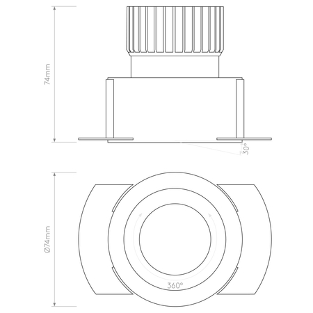 Spot Astro Trimless Round Adjustable LED 1248010 Biały z Teksturą