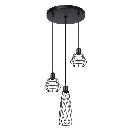 Sollux Lighting Lampa wisząca SUBA 4L czarna SL.1167
