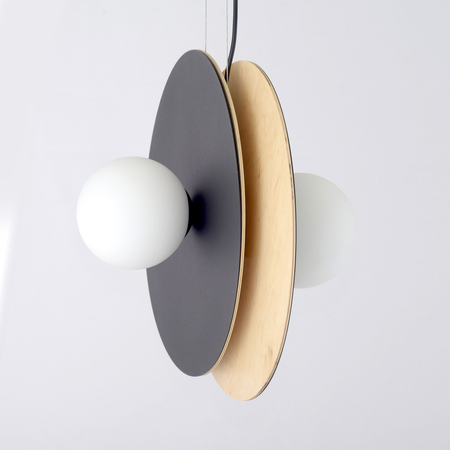 Lampa wisząca SOHO 2 Emibig 1303/2 biały/czarny