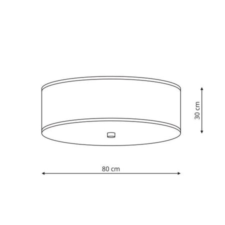 Light Prestige Plafon Girona szary 80 cm 6xE27 LP-2190/6C-80 GRY