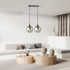 Lampa wisząca COSMO 2 BL GRAFIT Emibig 712/2 czarny
