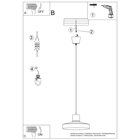 Sollux Lighting Lampa wisząca BILO biała SL.1702
