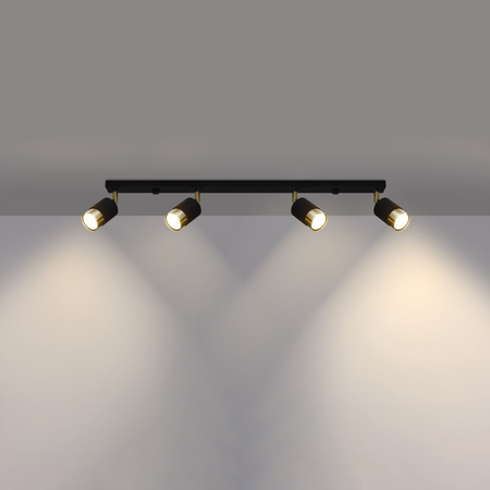 Sollux Lighting Plafon NERO 6 czarny/chrom SL.1068