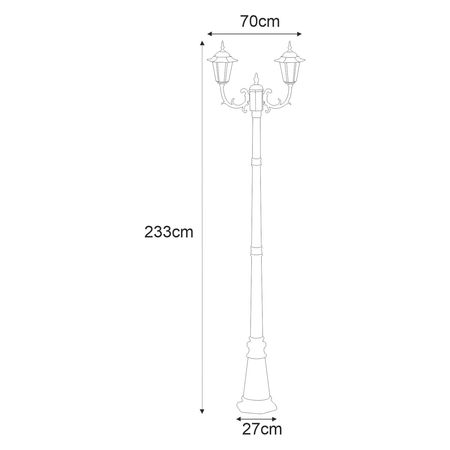 Lampa zewnętrzna STANDARD Kaja K-7064A2/2 CZARNY 