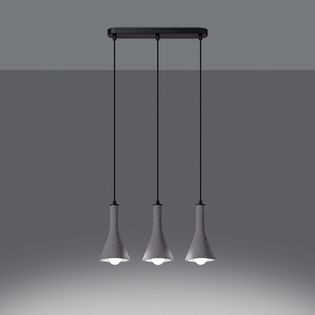 Sollux Lighting Lampa wisząca REA 3P beton SL.1226
