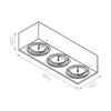 Spot AQForm Squares 111 X 3 Surface Biały Struktura