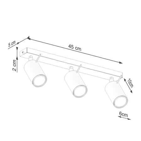 Sollux Lighting Plafon RING 3L zielony oliwkowy SL.1502