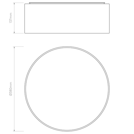 Lampa sufitowa Astro Cambria 380 1421002 Piaskowa (Szarobeżowa) Tkanina