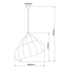 Light Prestige Rattanowa lampa wisząca Shella 60 cm jasne drewno 1xE27 LP-1806/1P 60cm
