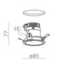 Oprawa podtynkowa AQForm 37983-M930-S1-00-13 MORE mini LED Biały struktura