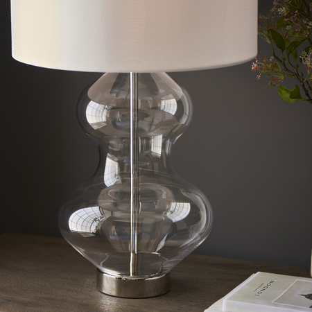 Lampa stołowa Endon Lighting Kelda Shaped 102676 nikiel