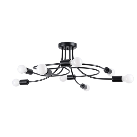 Sollux Lighting Żyrandol LEVAR 8 czarny SL.1457
