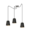 Lampa wisząca LINK 3 BLACK / GOLD Emibig 455/3 czarny/złoty