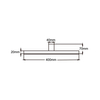 Kinkiet Nevada M 1xLED czarny IP44 LP-778/1W M BK