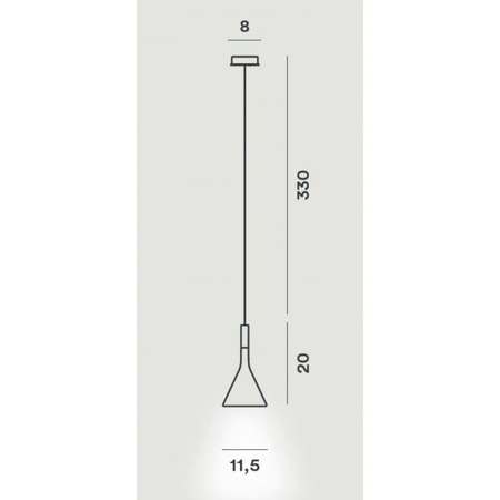 Lampa wisząca Foscarini 195027R1-25 Aplomb mini