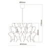Lampa wisząca Farfalla 1xE27 różowa LP-MD088-3439A/1P RÓŻOWY