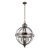 Żyrandol Elstead Lighting Adams srebrny FE-ADAMS-4P-ANL