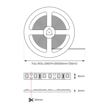 Eko-Light Taśma Led 60/m IP20 6500K (100m) EKPL624