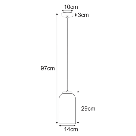 Lampa wisząca Kaja CAPRI K-5621 bursztynowy, czarny