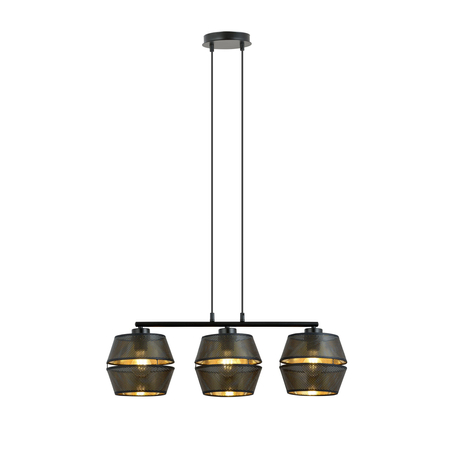 Lampa wisząca MALIA 3 Emibig 1185/3 czarny/złoty