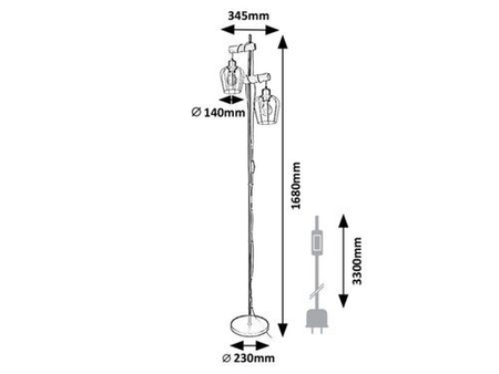 Lampa podłogowa Rabalux Fabian 5246 czarny matowy