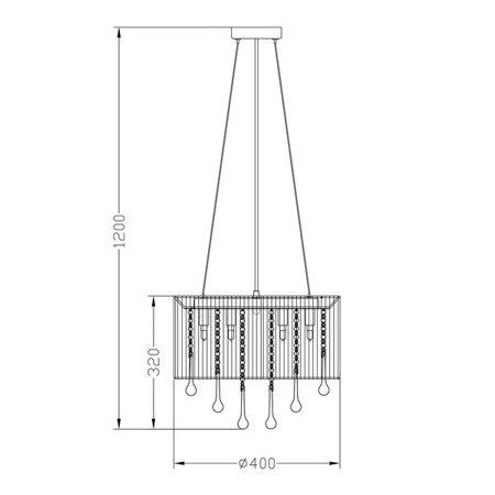 Lampa wisząca Zuma Line RLD92174-8B Verona