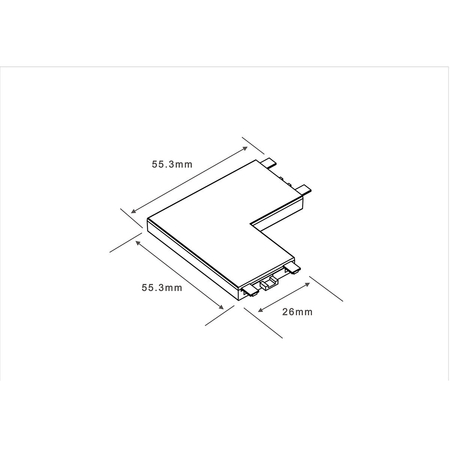 Light Prestige Łącznik natynkowy L Magnetic Slim biały LP-656-MAG SLIM łącznik L SM WH