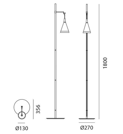 Lampa podłogowa Artemide 1941030A Vigo Reading